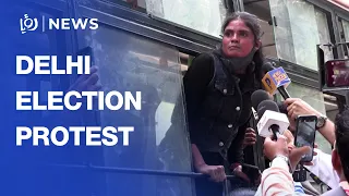Indian police detain protesters amid major demonstration against Election Commission