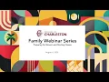 College of Charleston Family Webinar Series Preparing for Move-In and Starting Classes - Fall 2026