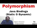 Static Binding vs Dynamic Binding In Java - Polymorphism OOP s Concept 115
