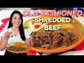 How to make The BEST Mexican Homemade Shredded Beef Dinner Recipe Carne deshebrada a la Mexicana
