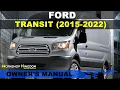 FORD TRANSIT 2015-2022 Owner s User Manual - English