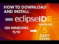 How to Download and Install Eclipse IDE on Windows in 5 easy steps Step-by-Step Guide