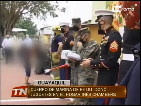 Cuerpo de marina de EE.UU. donó juguetes en el hogar Inés Chambers