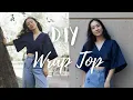 DIY Kimono Sleeve Wrap Top EASY Sewing Tutorial