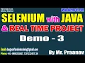SELENIUM with JAVA tutorials Demo - 3 by Mr Praanav On 20-12-2024 8 30PM IST