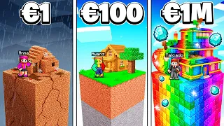 De PAUVRE à MILLIONNAIRE dans un CHUNK sur Minecraft !