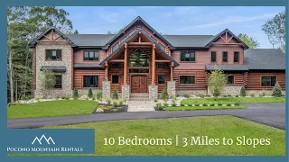 Ultimate Pocono Mountain Group Rental Tour the New Grand Lodge Retreat with Indoor Pool Game Room