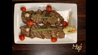 استیک طرز تهیه استیک با سیر و رزماری فیله گوساله How To Make Steak With Garlic And Rosemary 