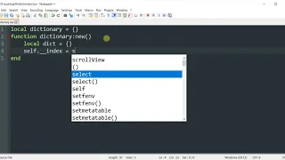 Implement Dictionary in LUA programming