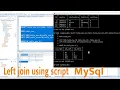 Left Join using comment line MySQL