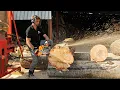 Husqvarna 592 XP Can it cut wood YES IT CAN