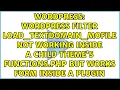 WordPress filter load - textdomain