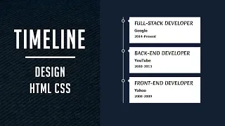 Design a Vertical Timeline Using Only Html And CSS Simple Timeline design html css