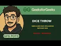 Dice Throw Problem Recursion Memoization Explained GFG POTD Dry Run Code