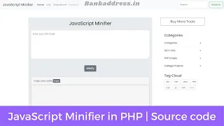 Javascript Minifier in PHP with Source Code Bankaddress