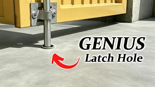 Brilliant Idea for Making a Gate Latch Hole Perfectly!