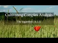 36 The logarithm Cultivating Complex Analysis 4 1 1