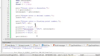 Programming in C Ch 2 and Data Types Float and Int 2020