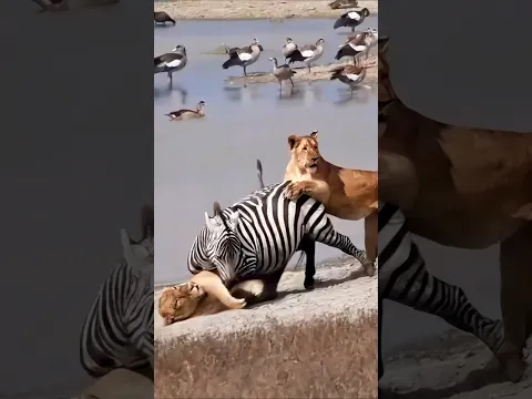 Zebra's reaction was devastating... Lioness commit a big Mistake