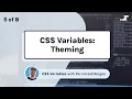 Theming CSS variables CSS custom properties