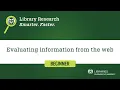 Evaluating information from the web