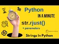 str rjust width fillchar - Right-Justify Python Strings with Padding