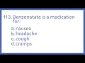 Top 200 Drugs Practice Test Question - Benzonatate is a medication for PTCB PTCE NAPLEX NCLEX Prep