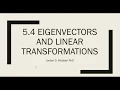 5 4 Eigenvectors and Linear Transformations