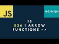 15 Arrow functions ES6 JavaScript Malayalam tutorials