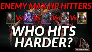 Enemy Max Hp Champions Test What s The Damage Difference Based On Rarity Raid Shadow Legends