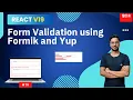 React 19 Form Validation Simplified with Formik Yup In Hindi