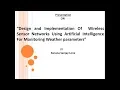 Seminar topic for electronics and telecommunication engineering wireless sensor networks using AI