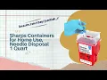 Safe Needle Disposal at Home Compact Sharps Container for Syringes Lancets Blades