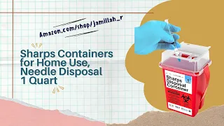 Safe Needle Disposal at Home Compact Sharps Container for Syringes Lancets Blades