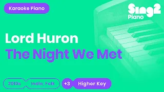 Lord Huron The Night We Met Higher Key Karaoke Piano 