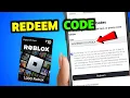 How To Enter Redeem Code on Roblox Redeem Robux Gift Card