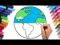 Drawing Painting and Coloring Earth for Kids Toddlers Basic Drawing Tips Chiki Art