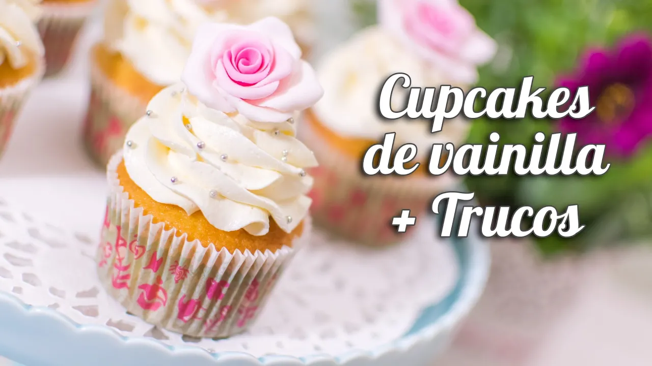 Cupcake de vainilla + trucos para cupcakes perfectos   Quiero Cupcakes!