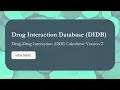Drug Interaction Database DIDB Drug-Drug Interaction DDI Calculator Version 2