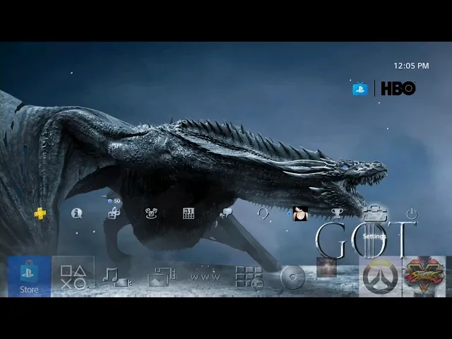 PlayStation Vue x Game of Thrones Dragon Dynamic Theme PS4