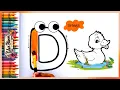 Learn The Alphabet - Letter D Fun With Words Drawing Coloring For Kids