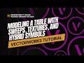 Vectorworks Tutorial Modeling a Table with Sweeps Textures and Hybrid Symbols