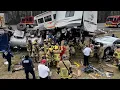 After wild RV and truck crash rescue by Jacksonville firefighters frees trapped driver