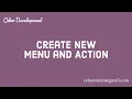 Define New Menu and Actions in Odoo