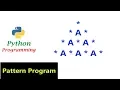 Python Pattern Programs - Printing Stars and A in Right Angle Triangle Shape Star Pattern