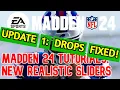 Best realistic Madden 24 sliders for SEASON 1 NEXT ERA - UPDATE DROPS FIXED