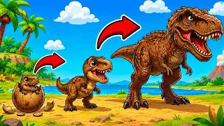 J'AI VÉCU LA VIE D'UN DINOSAURE T-REX DE BÉBÉ À ROI ! 🌞 (Dino Simulator)
