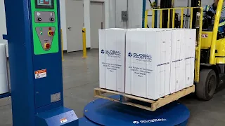 Global Industrial Semi-Automatic Stretch Wrap Machine For 20 W Rolls