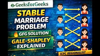 GeeksforGeeks todays POTD Stable Marriage Problem Easy Explanation 2026 latest POTD