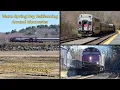 Warm Spring Day Railfanning Around Gloucester MBTA Trains Scenic Views and Railroad Crossings